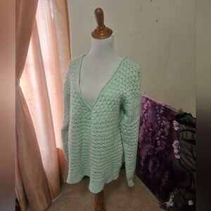 Free People Green 💚 Knit Sweater L